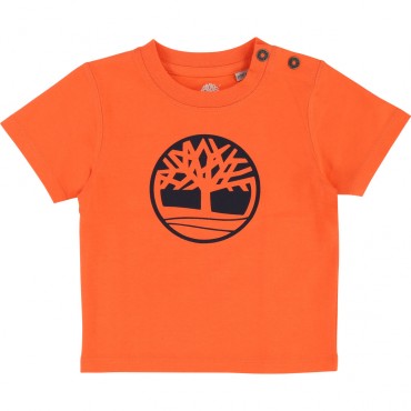 Pomarańczowy t-shirt niemowlęcy Timberland 001777