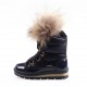 Ocieplone buty dziewczęce z naturalnym futrem Jog Dog 002288 b - sklep dla dzieci