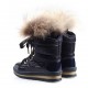 Ocieplone buty dziewczęce z naturalnym futrem Jog Dog 002288 d - moda dla dzieci