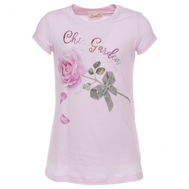 Dziewczęca koszulka z różą Monnalisa 002665