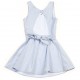 Sukienka błękitna w paski Patrizia Pepe 002895 B