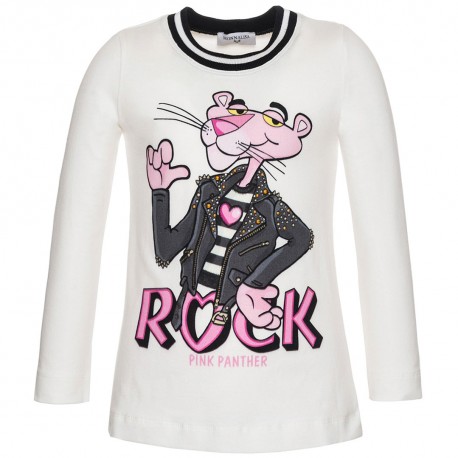 Koszulka dla dziecka Pink Panther Monnalisa 003010 - ekskluzywne ubrania dziewczęce