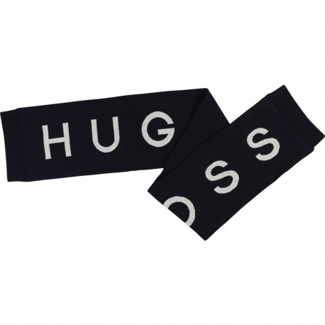 Granatowy szalik dla chłopca Hugo Boss 003125 A