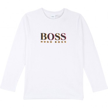 Koszulka chłopięca z logo Hugo Boss 003138