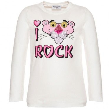 Koszulka dziewczęca Pink Panther Monnalisa 003170 - ubrania dla dzieci