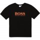 Czarny t-shirt dla chłopca z logo Hugo Boss 003365 A