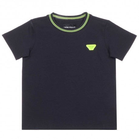 T-shirt chłopięcy hologram Emporio Armani - ekskluzywne ubrania dla dzieci - 003663 A