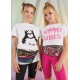 Krótki t-shirt dziewczęcy Patrizia Pepe - sklep z ubraniami dla dzieci - 003674 D