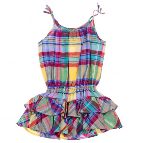 Lniana sukienka dziewczęca Ralph Lauren - sklep dla dzieci - 003752 A