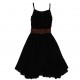 Czarna sukienka dla nastolatki Monnalisa 003772 A