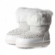 Białe śniegowce dla dziecka Miss Grant DMG04 - ciepłe buty dla dziewczynki - sklep internetowy euroyoung.pl