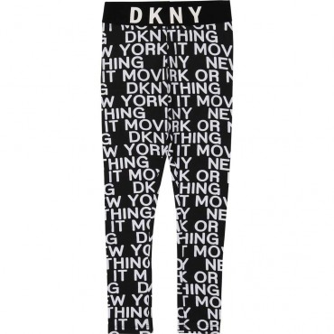 Drukowane legginsy dziewczęce DKNY 003968