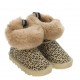 Zimowe buty dla dziewczynki Monnalisa 004050 - markowe śniegowce w panterkę