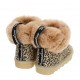 Zimowe buty dla dziewczynki Monnalisa 004050 - oryginalne śniegowce w panterkę