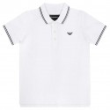 Biała koszulka polo dla chłopca Armani 004218