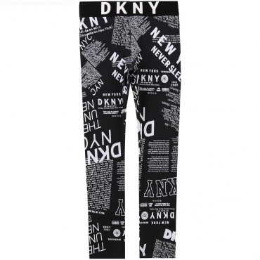 Legginsy dziewczęce all over print DKNY 004259