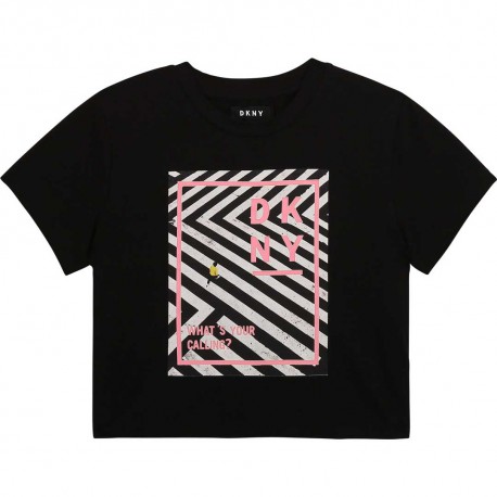 Krótka koszulka dla dziewczynki DKNY 004260 - ubrania dla dzieci - sklep