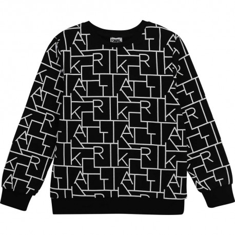 Czarna bluza dla chłopca Karl Lagerfeld 004263 - ubrania dla dzieci - sklep internetowy