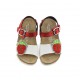 Sandały dla dziewczynki truskawka Monnalisa 004268 - obuwie dla dzieci - sklep