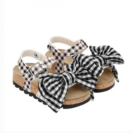 Dziewczęce sandały w kratę Monnalisa 004269 - buty dla malucha - sklep