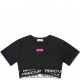 Czarny crop top dla dziewczynki Pinko Up 004275 - ubrania dla dzieci - sklep internetowy