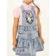 Dziewczęca spódniczka na szelki Monnalisa 004298 - modne stylizacje dla dzieci