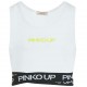 Biały crop top dziewczęcy Pinko Up 004323 - odzież dla nastolatek