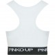 Biały crop top dziewczęcy Pinko Up 004323 - moda młodzieżowa