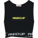 Czarny crop top dla dziewczynki Pinko Up 004324 - odzież dla dzieci