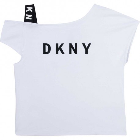 Asymetryczna bluzka dziewczęca DKNY 004333 - ubrania dla dzieci - sklep internetowy euroyoung.pl