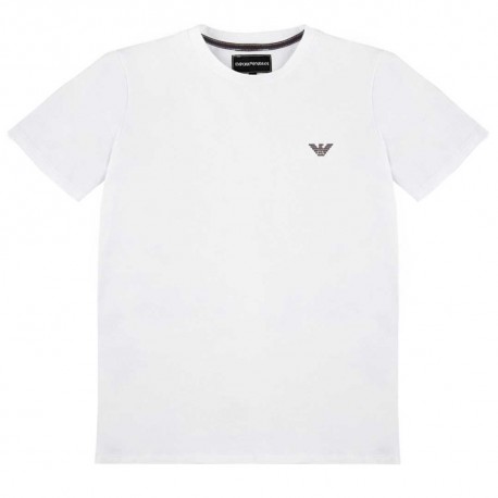 Biały t-shirt chłopięcy Emporio Armani 004217 - ekskluzywne ubrania dla dzieci - sklep internetowy euroyoung.pl