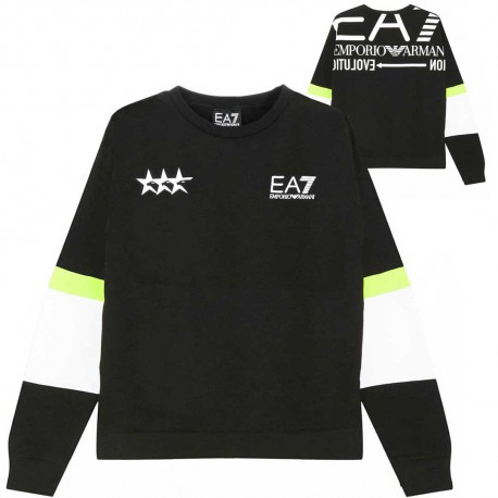 Bluza chłopięca z kieszenią kangur EA7 004346 - ubrania dla dzieci i nastolatków - sklep internetowy