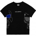 Czarny t-shirt dla chłopca Karl Lagerfeld 004356
