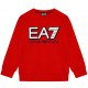 Czerwona bluza dla chłopca z logo EA7 004384 - ubrania dla dzieci - sklep internetowy euroyoung.pl