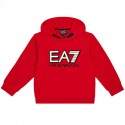 Czerwona bluza z kapturem dla chłopca EA7 004385