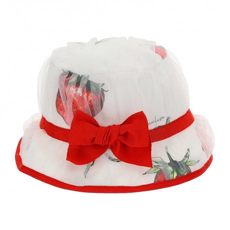 Kapelusz dla dziewczynki Monnalisa 004393 - stylowe czapki dla dzieci - sklep internetowy euroyoung.pl
