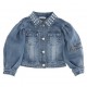 Kurtka jeansowa dla dziewczynki Monnalisa 004405 - modne kurtki dla dzieci - internetowy sklep dla dzieci i niemowląt euroyoung.
