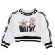 Biała bluza dziewczęca Daisy Monnalisa 004407 - ekskluzywna odzież dla dzieci - internetowy sklep euroyoung.pl