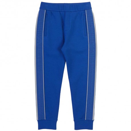 Niebieskie spodnie chłopięce Emporio Armani 004412 - stylowe ubrania dla dzieci - internetowy sklep euroyoung.pl