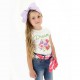 Koszulka dziewczęca nadruk kwiaty Monnalisa 004425 - modne t-shirty dla dzieci- sklep internetowy euroyoung.pl