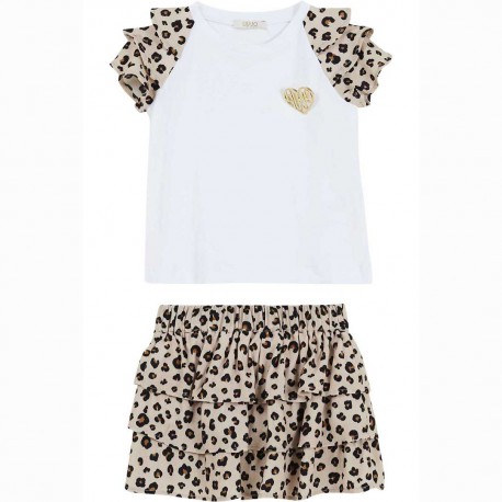 Bluzka + spódniczka dziewczęca Liu Jo 004435 - ubranka dla dzieci i niemowląt