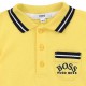 Żółta koszulka polo dla malucha Hugo Boss 004447 - moda dla niemowląt