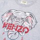 Szary t-shirt dla dziecka Kenzo Kidswear 004484 - ubrania dla dziewczynek - sklep internetowy