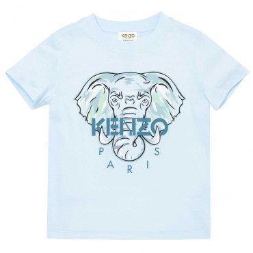 Ekologiczny t-shirt dla chłopca Kenzo 004486 - ekskluzywne ubrania dla dzieci z bawełny organicznej