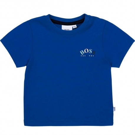 Niebieski t-shirt niemowlęcy Hugo Boss 004506 - ubranka dla dzieci - sklep internetowy