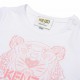 Biały t-shirt dziewczęcy z tygrysem Kenzo 004546 - markowe koszulki dla dzieci - sklep internetowy