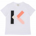 Koszulka dziewczęca z monogramem Kenzo 004547