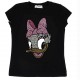 Czarny t-shirt dziewczęcy z Daisy Monnalisa 004550 - bajkowe ubranka dla dzieci - sklep internetowy