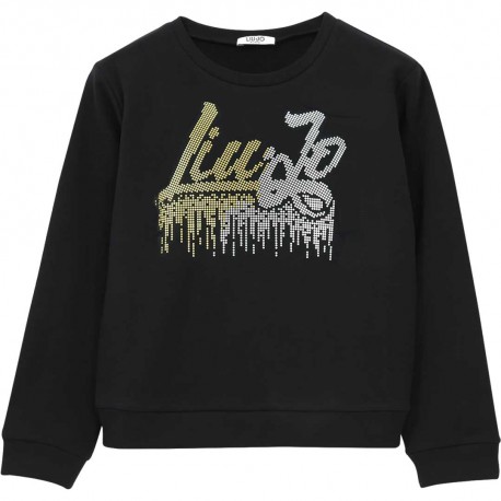 Czarna bluza dla nastolatki Liu Jo 004552 - stylowe ubrania młodzieżowe - sklep internetowy