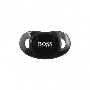 Czarny smoczek niemowlęcy Hugo Boss 004558 - elegancka wyprawka dla noworodka - sklep internetowy